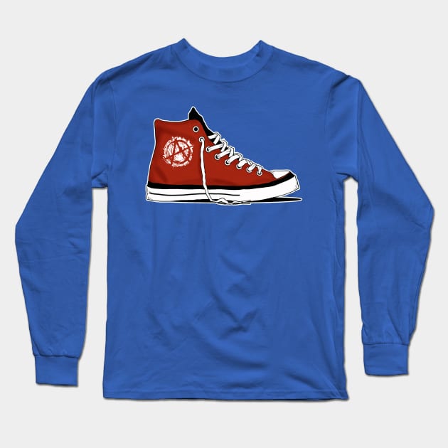 Anarchy Basketball Boot- Anti- establishment Sneaker Long Sleeve T-Shirt by IceTees